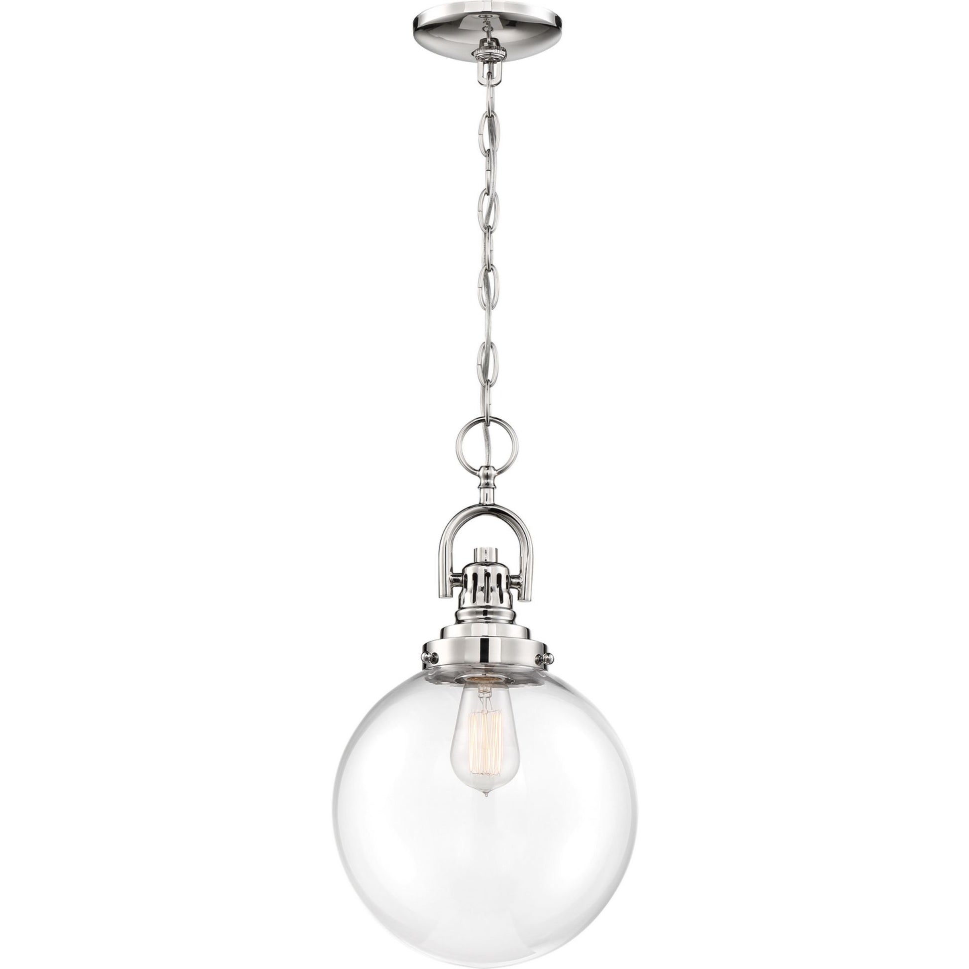 Skyloft 10 in. 1 Light Pendant Light, Clear Glass - Bees Lighting