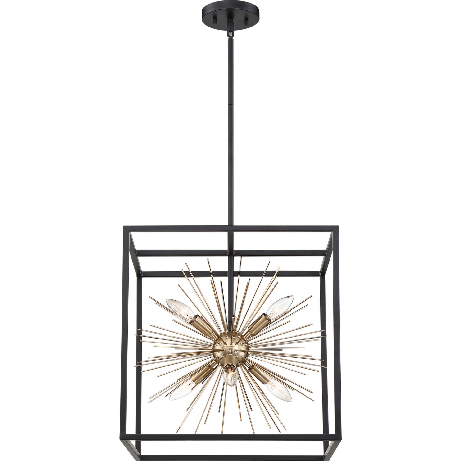Spirefly 17" 6 Lights Pendant, Black Finish - Bees Lighting