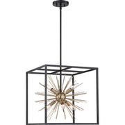 Spirefly 17" 6 Lights Pendant, Black Finish - Bees Lighting