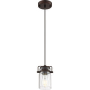 Antebellum 5" Mini Pendant, Mahogany Bronze / Clear Glass Finish - Bees Lighting