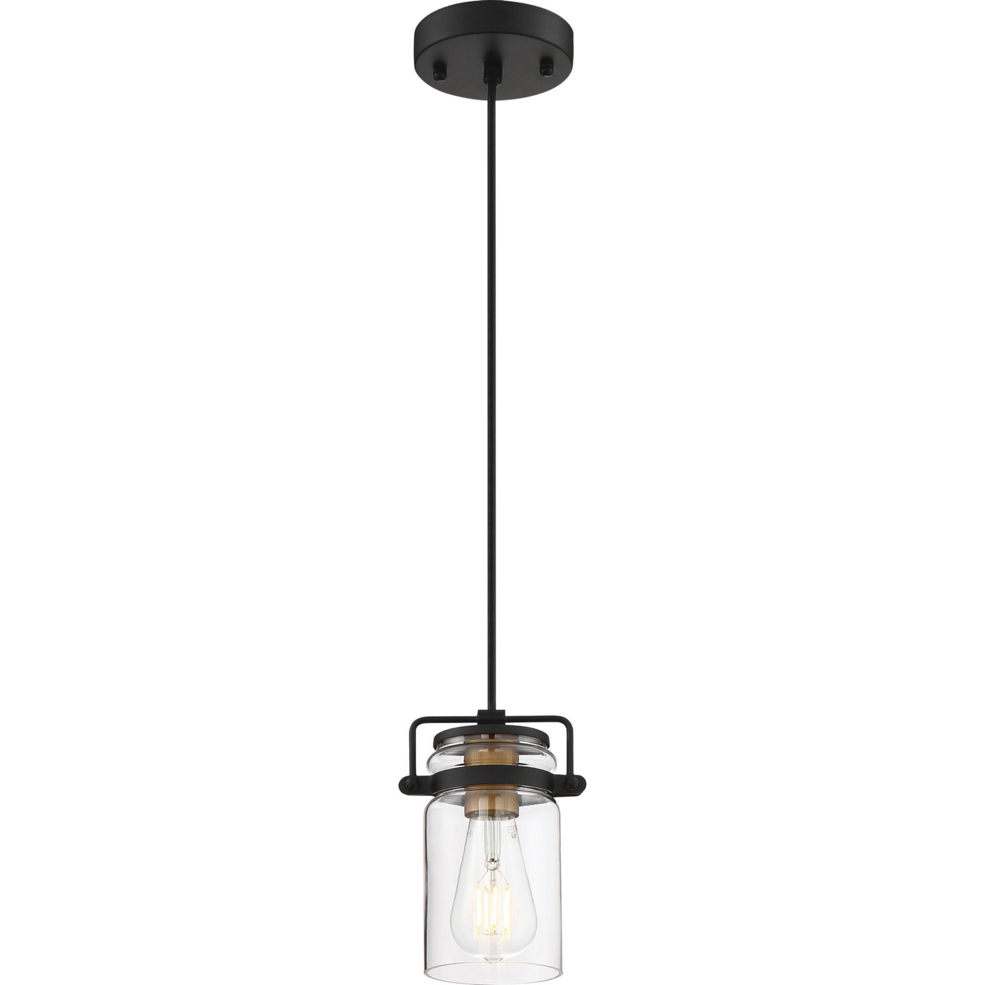 Antebellum 5" Mini Pendant, Black Finish - Bees Lighting
