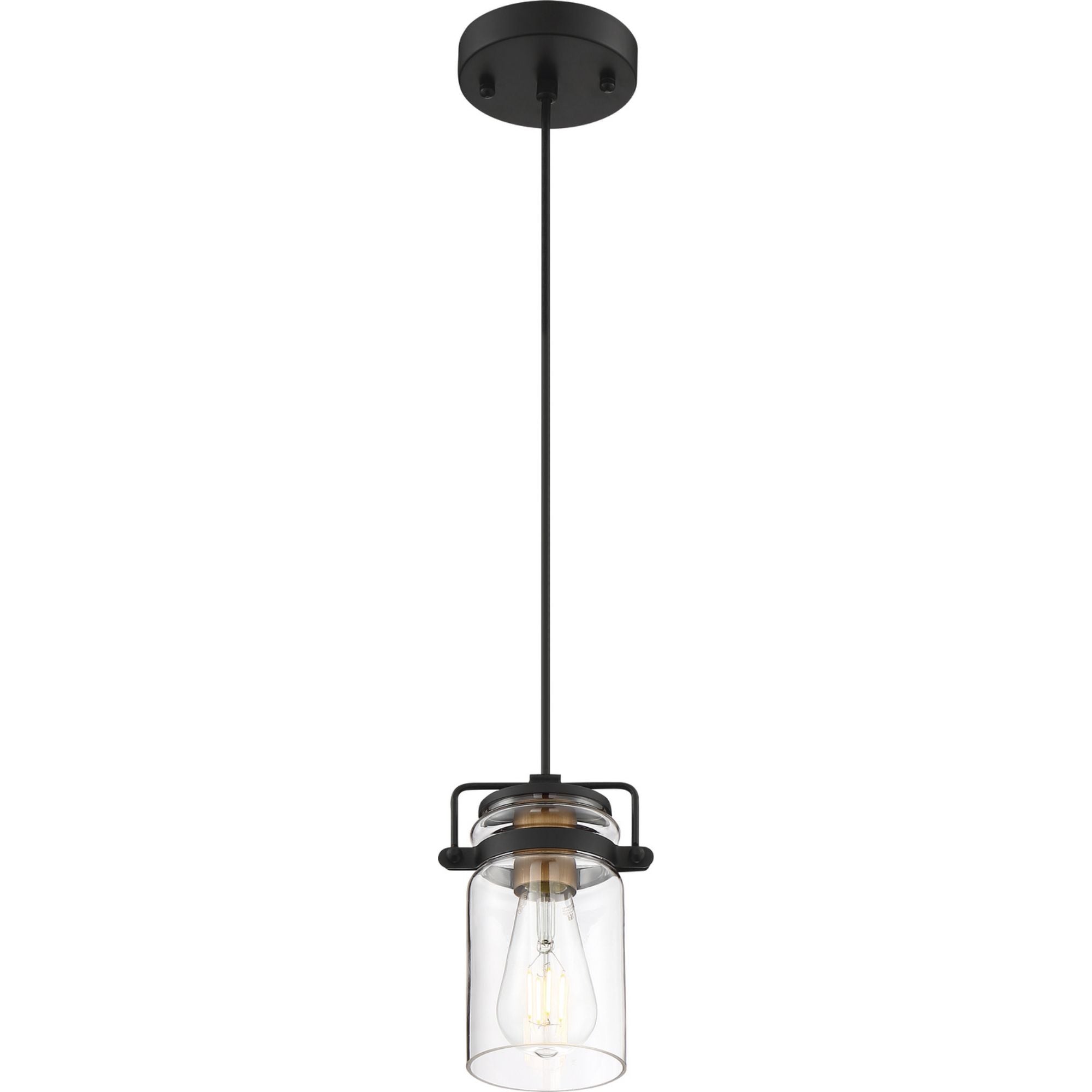 Antebellum 5" Mini Pendant, Black Finish - Bees Lighting