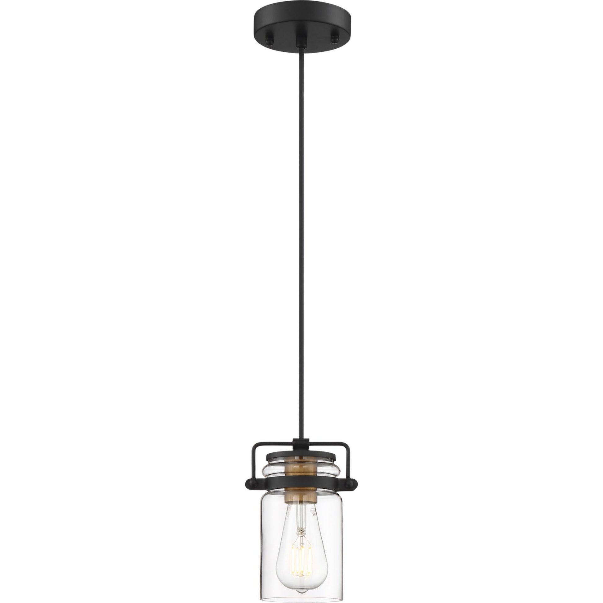 Antebellum 5" Mini Pendant, Black Finish - Bees Lighting