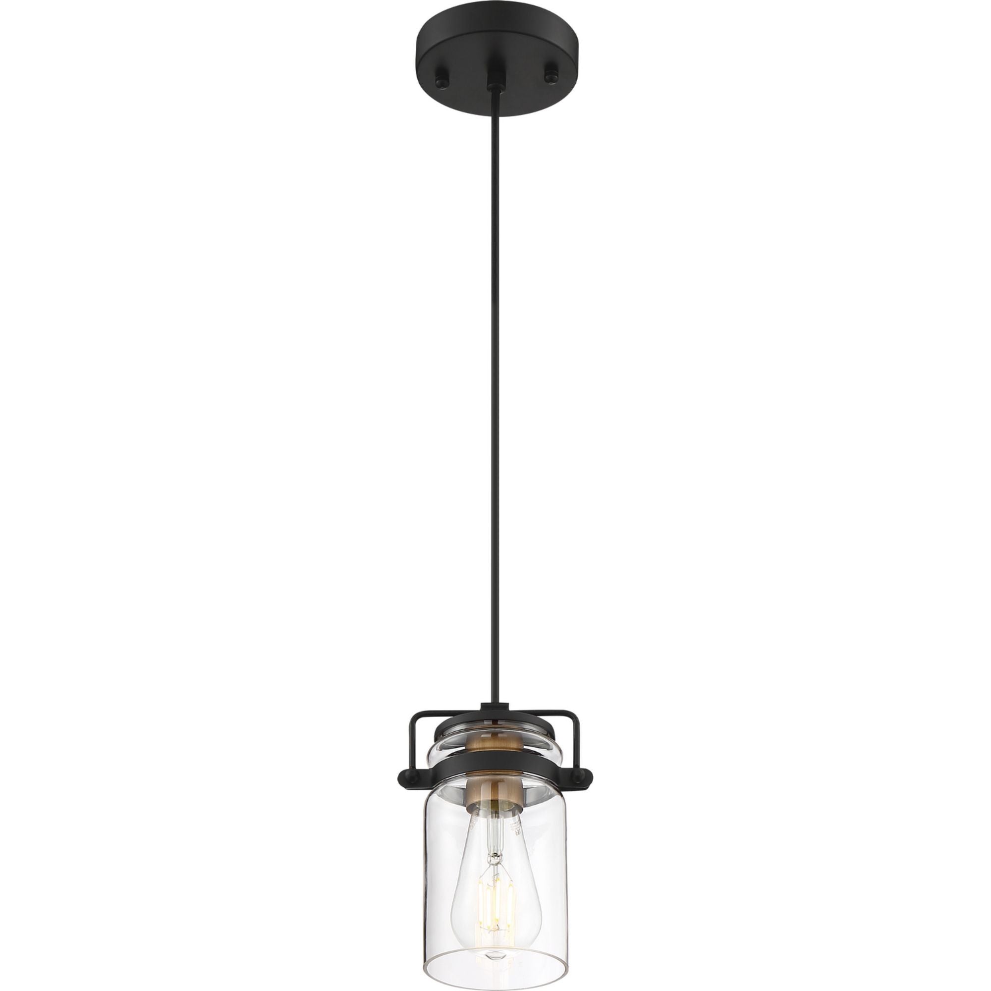 Antebellum 5" Mini Pendant, Black Finish - Bees Lighting