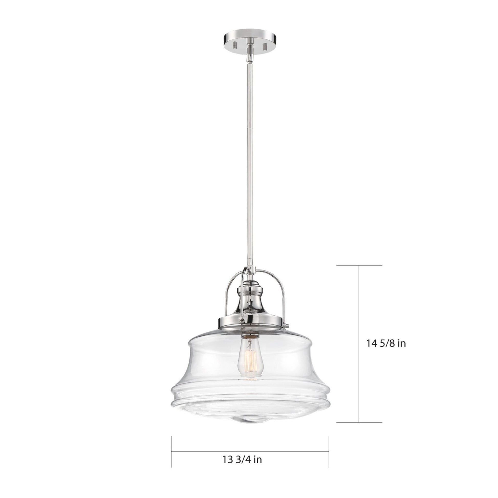 Basel 14" Pendant, Nickel Finish - Bees Lighting