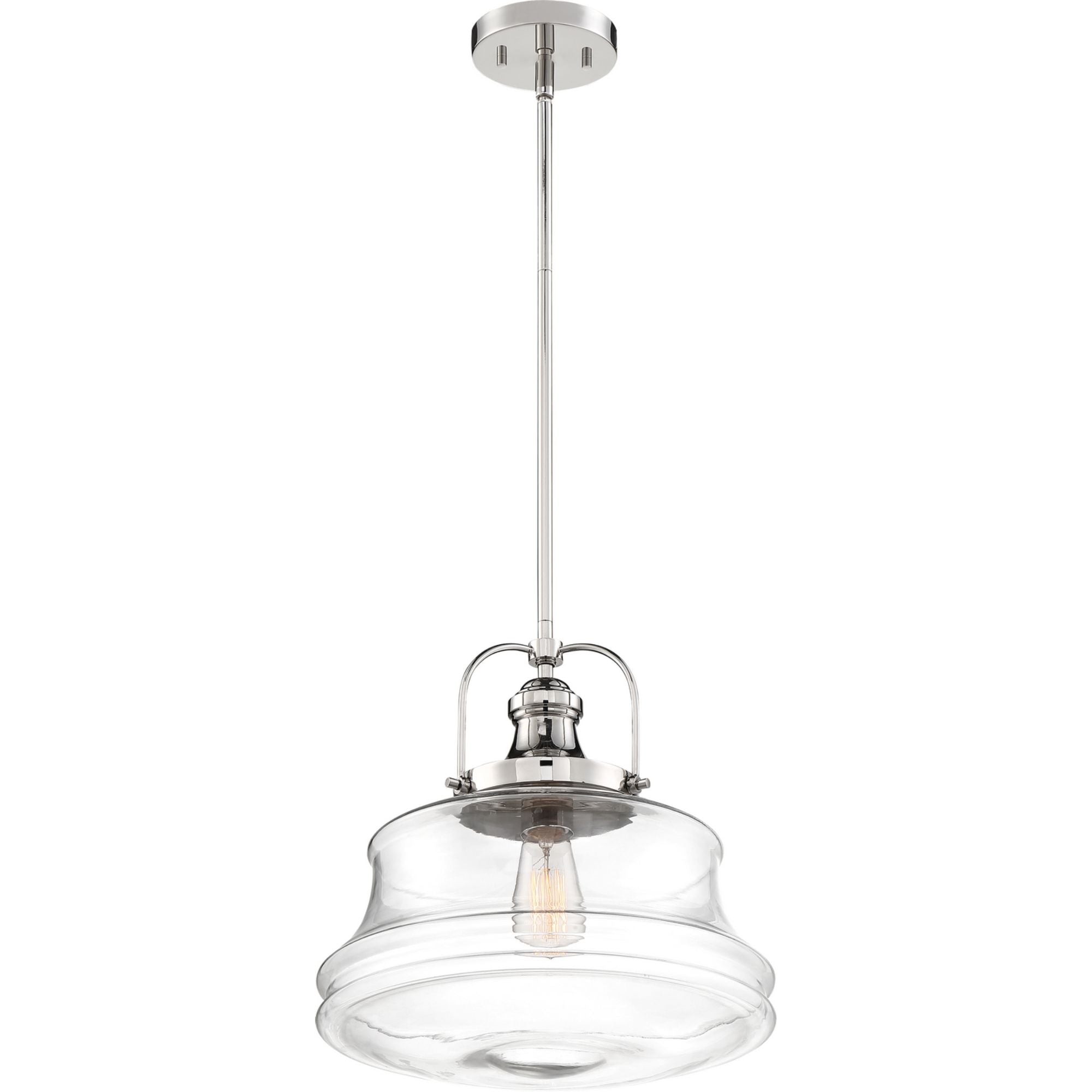 Basel 14 in. 1 Light Pendant Light, Clear Glass - Bees Lighting