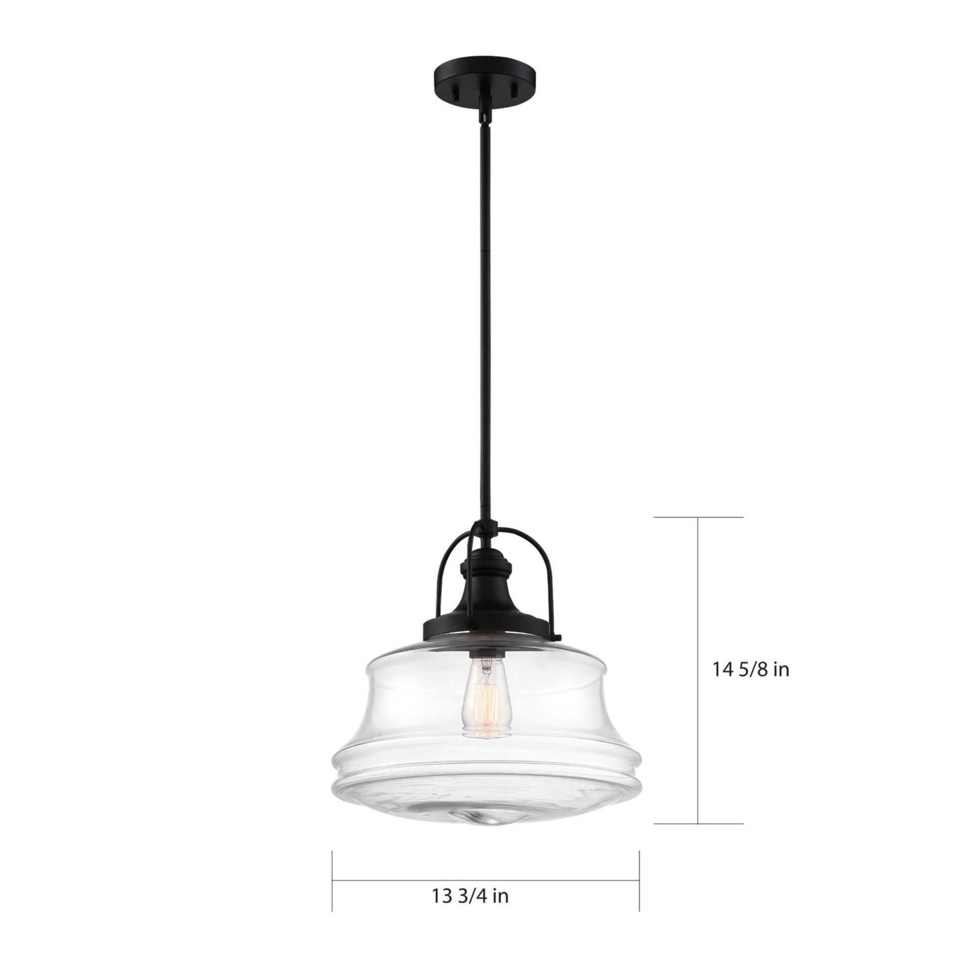 Basel 14" Pendant, Black Finish - Bees Lighting