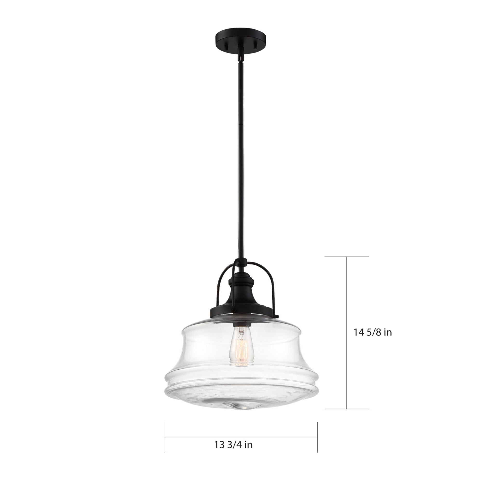 Basel 14" Pendant, Black Finish - Bees Lighting