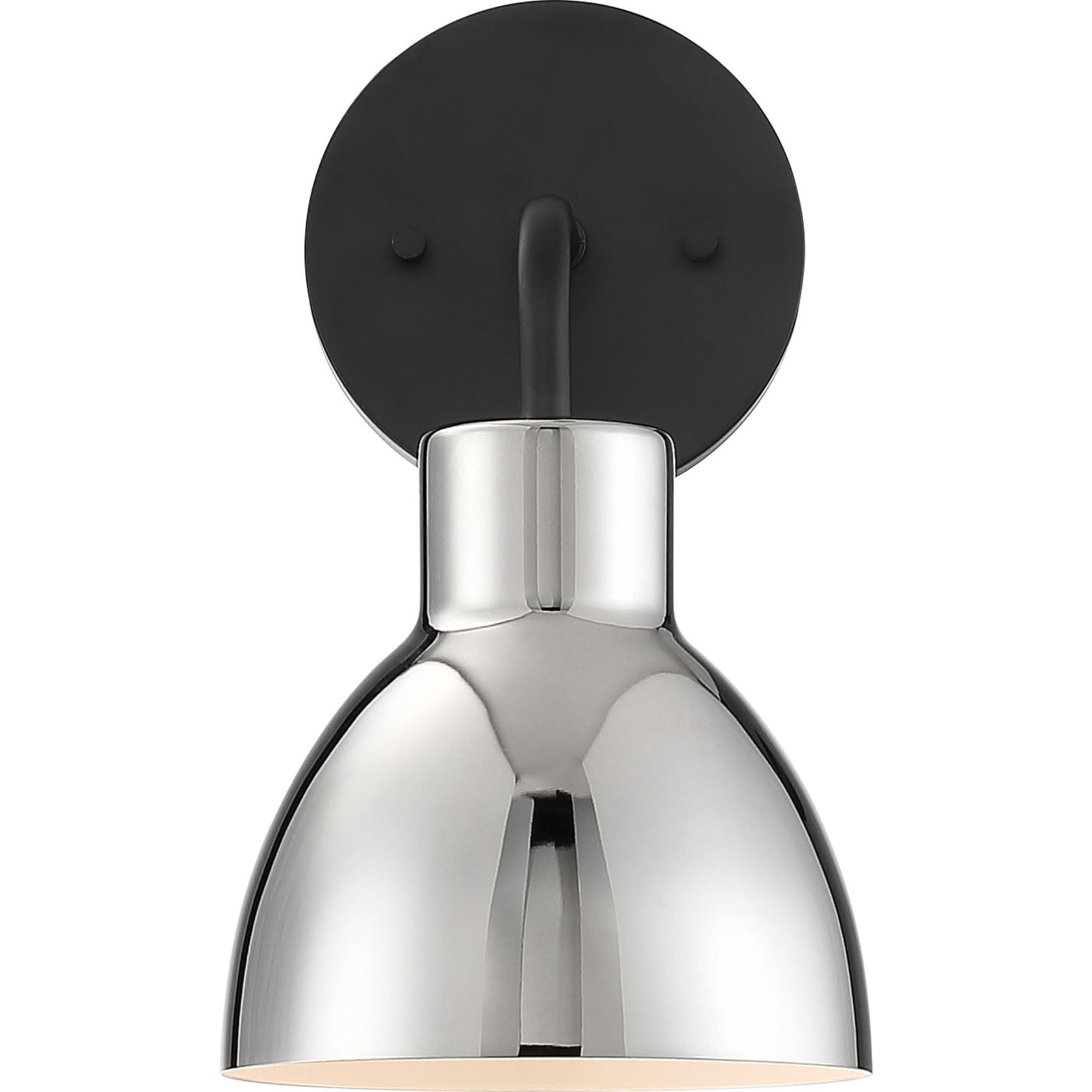 Sloan 10" Armed Sconce, Black and Nickel Finish - Bees Lighting