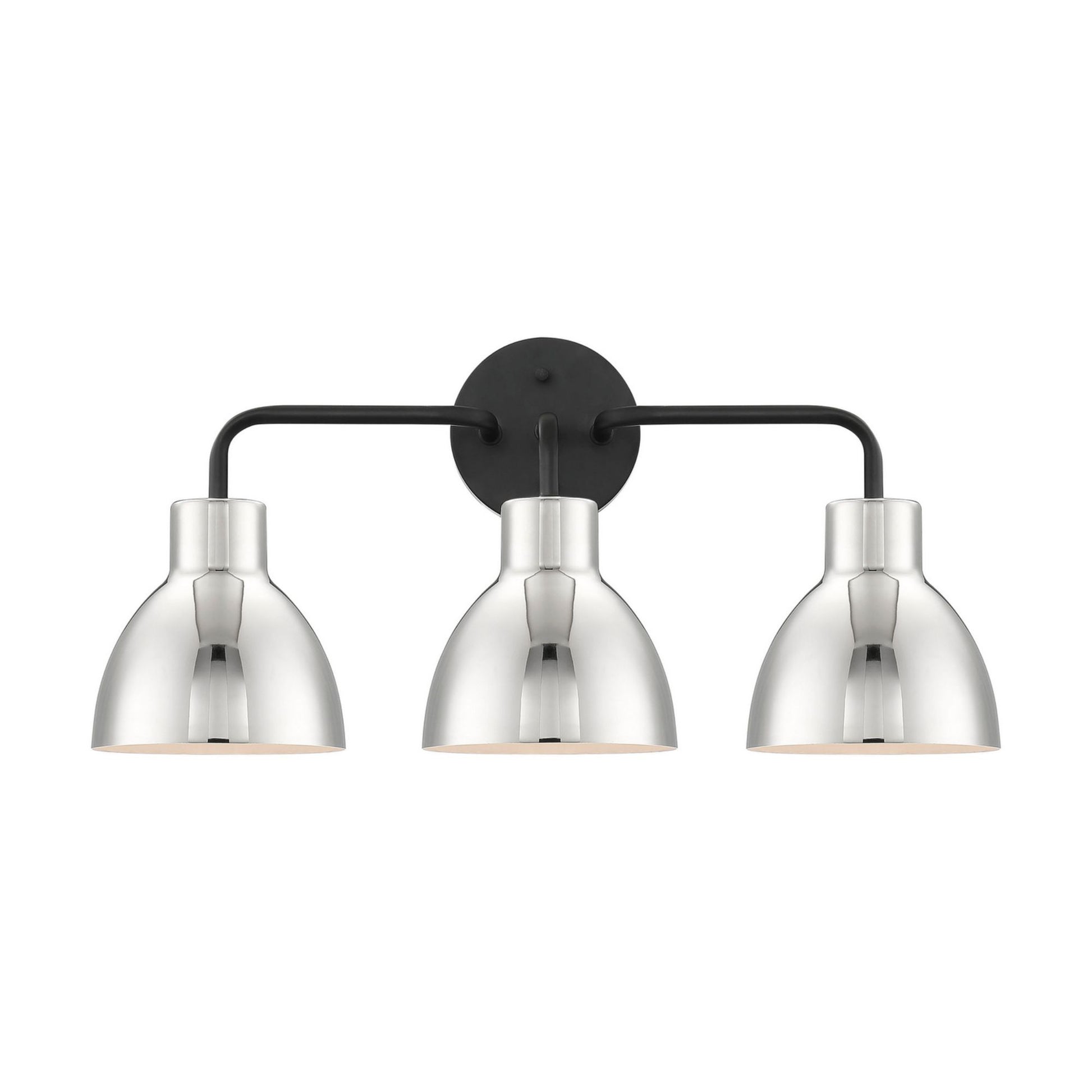 Sloan 22" 3 Lights Vanity, Black and Nickel Finish - Bees Lighting