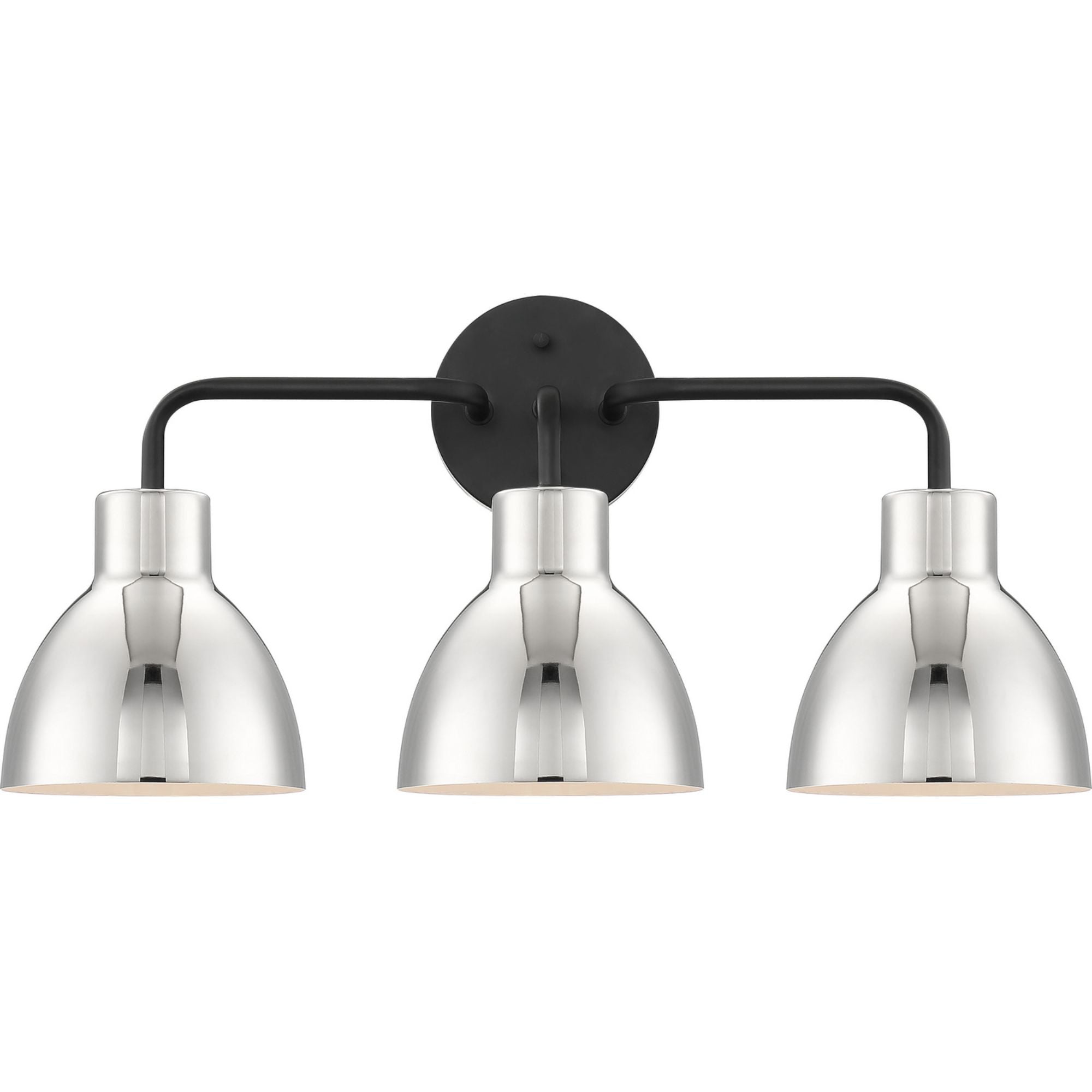 Sloan 22" 3 Lights Vanity, Black and Nickel Finish - Bees Lighting