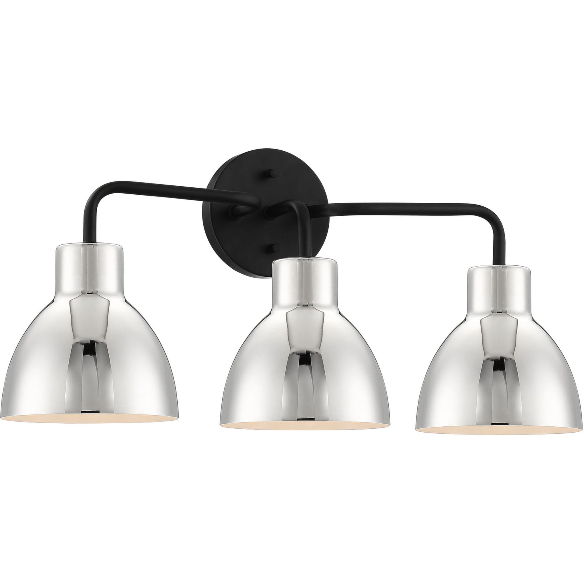 Sloan 22" 3 Lights Vanity, Black and Nickel Finish - Bees Lighting