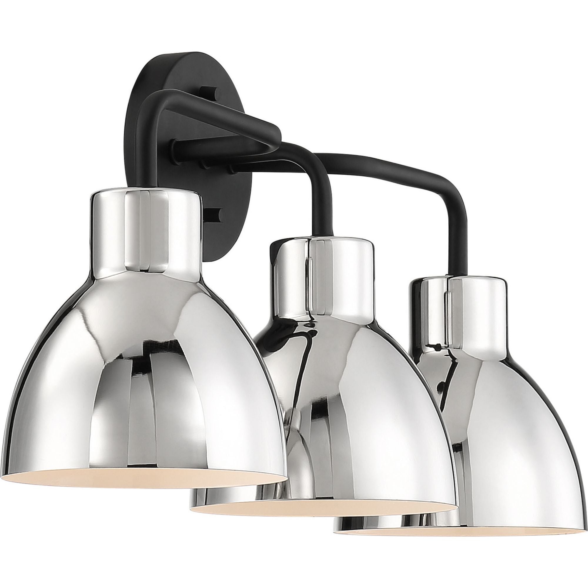 Sloan 22" 3 Lights Vanity, Black and Nickel Finish - Bees Lighting