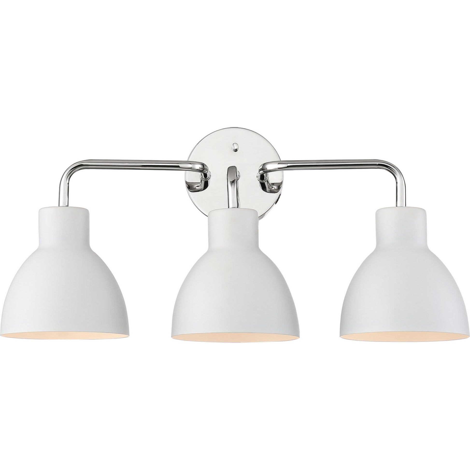 Sloan 22" 3 Lights Vanity, White and Nickel Finish - Bees Lighting