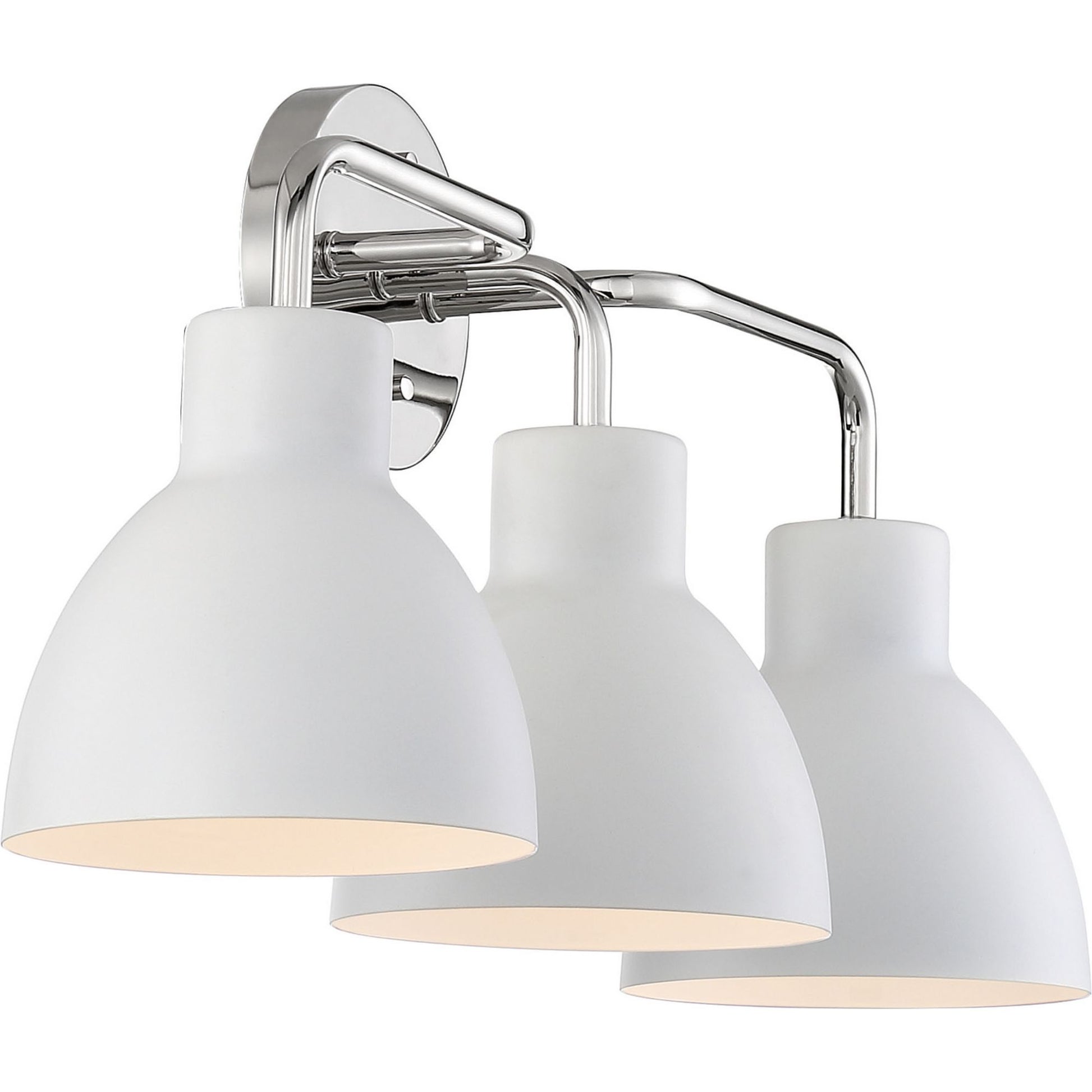 Sloan 22" 3 Lights Vanity, White and Nickel Finish - Bees Lighting