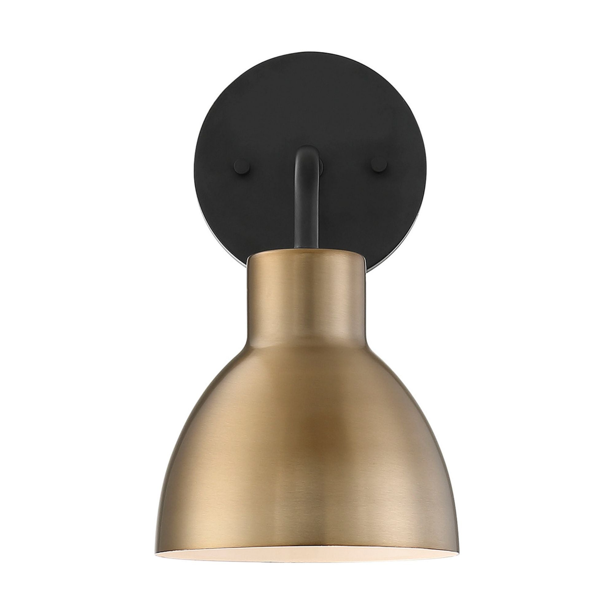 Sloan 10" Armed Sconce, Black and Brass Finish - Bees Lighting