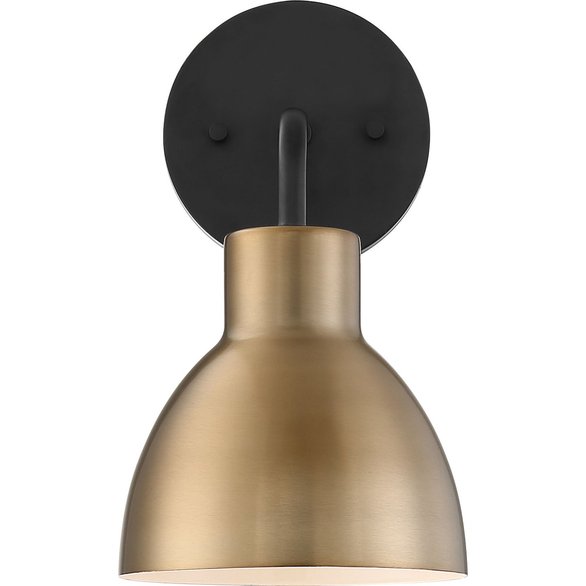 Sloan 10" Armed Sconce, Black and Brass Finish - Bees Lighting