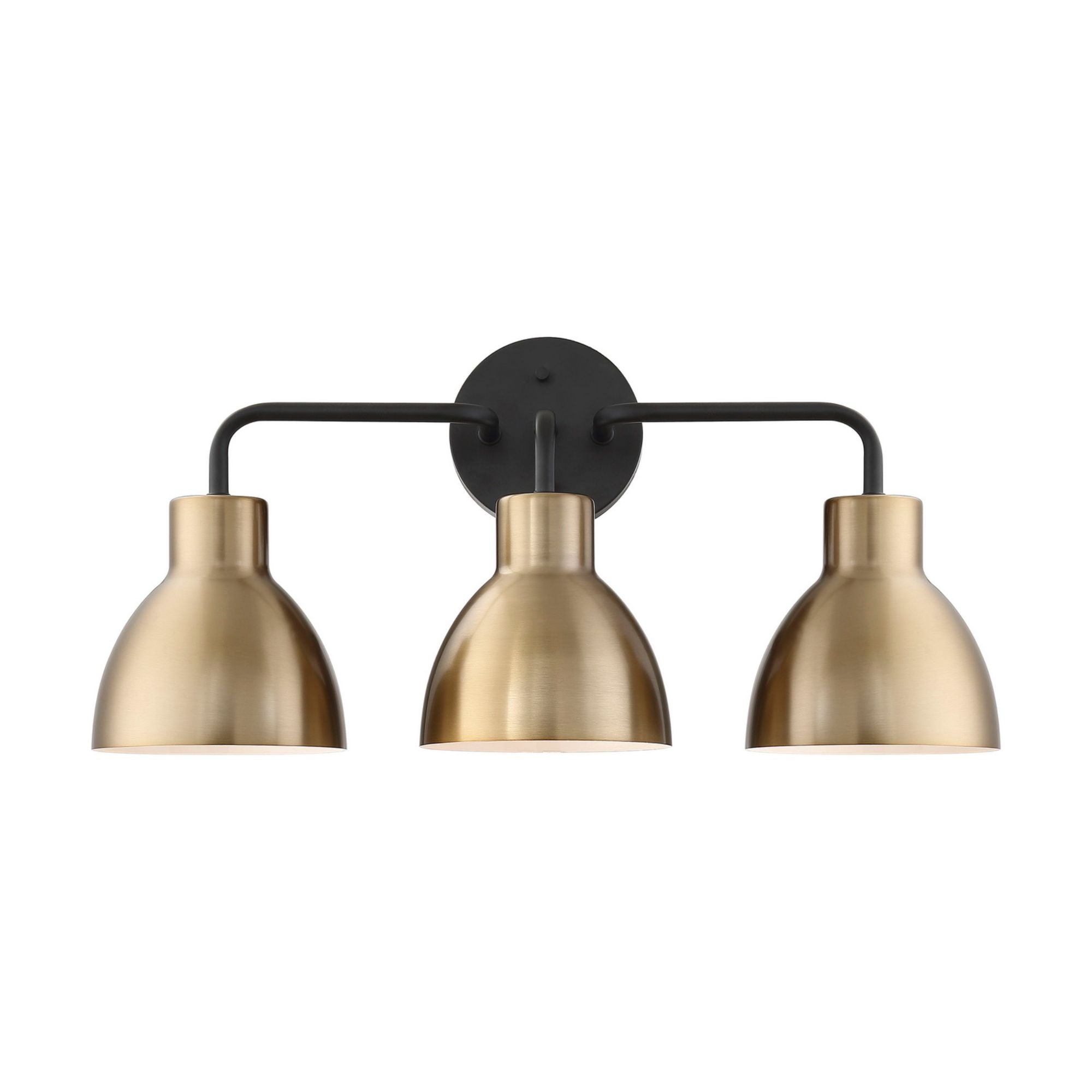 Sloan 22" 3 Lights Vanity, Black and Gold Finish - Bees Lighting