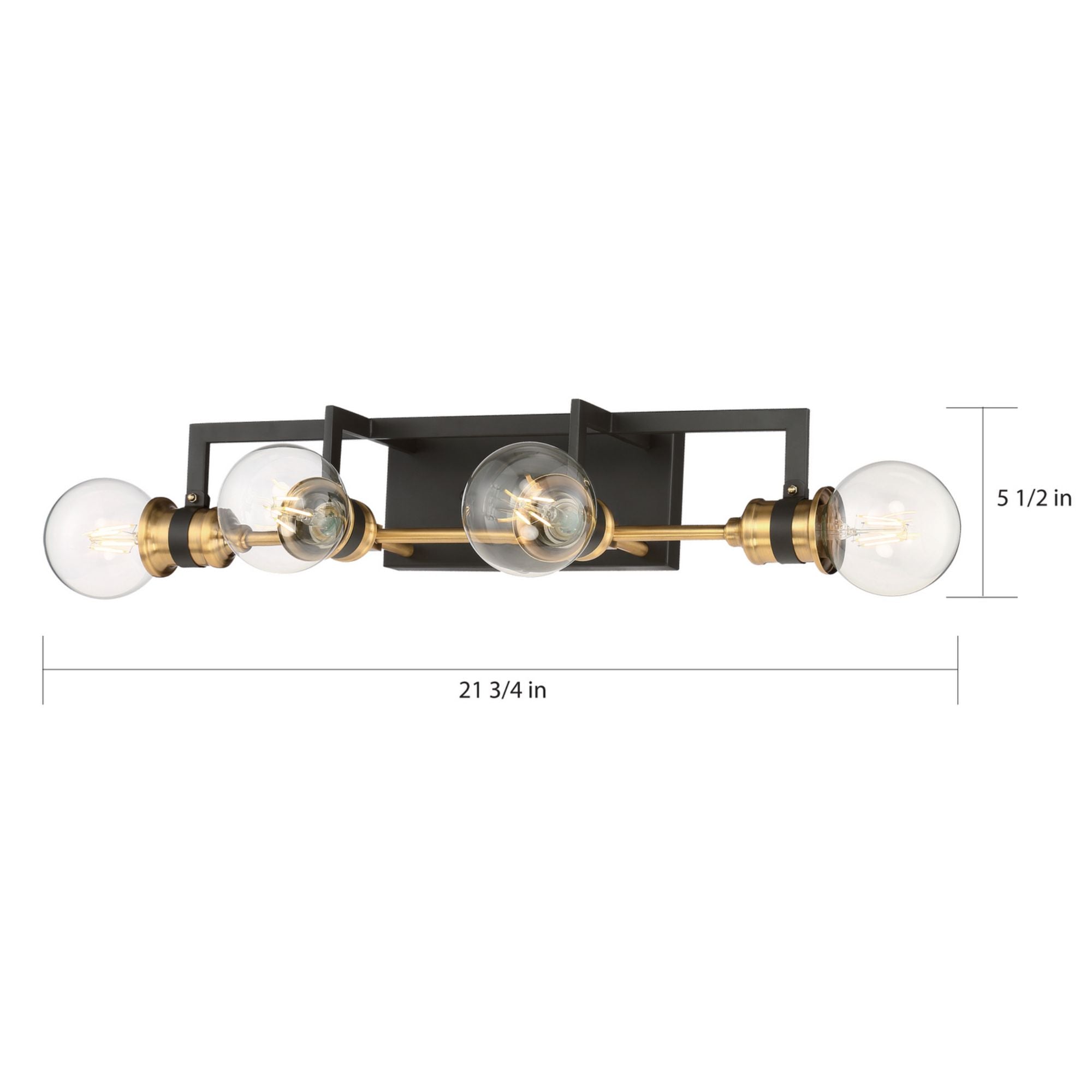 Intention 22" 4 Lights Vanity Light, Black Finish - Bees Lighting