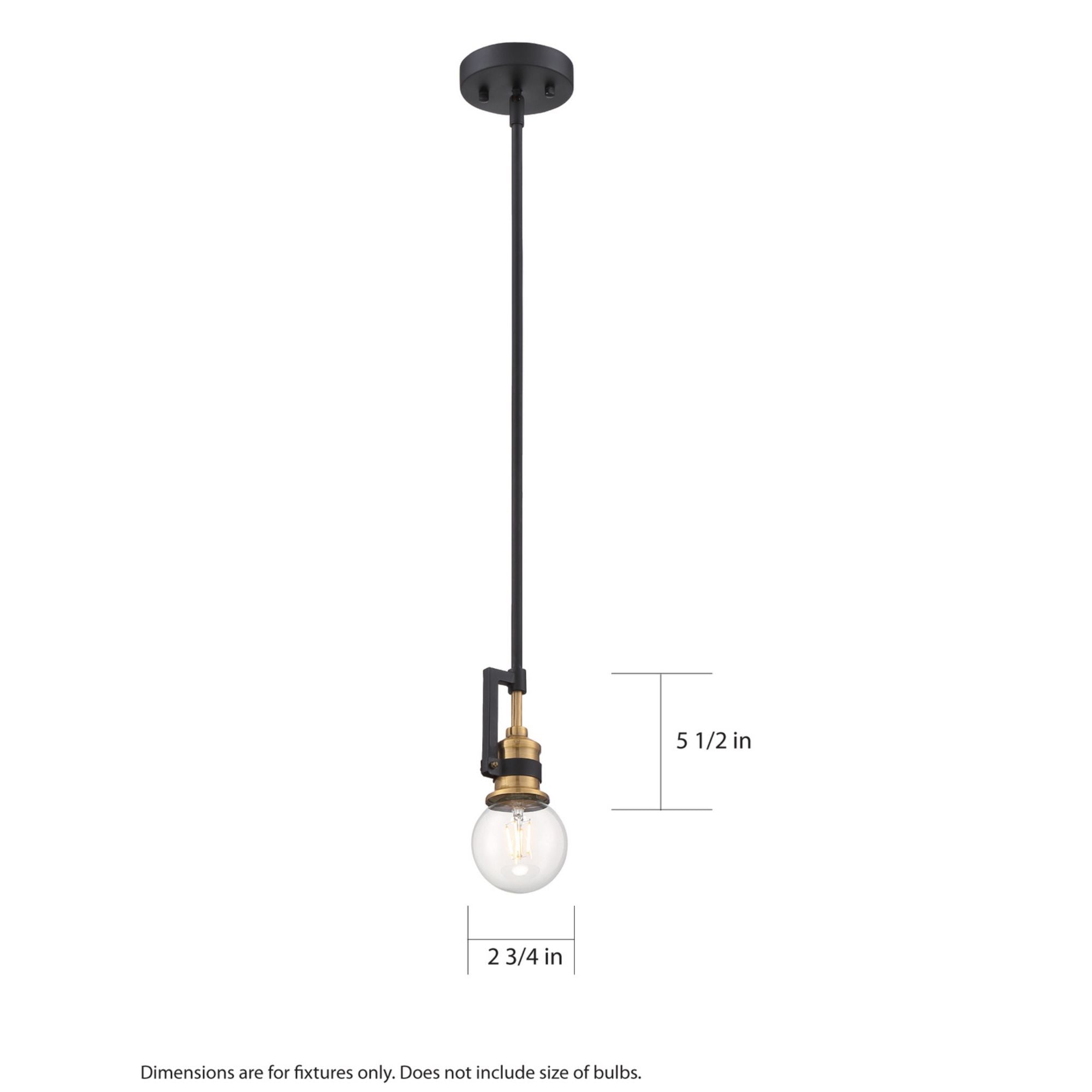 Intention 3" Mini Pendant, Black Finish - Bees Lighting