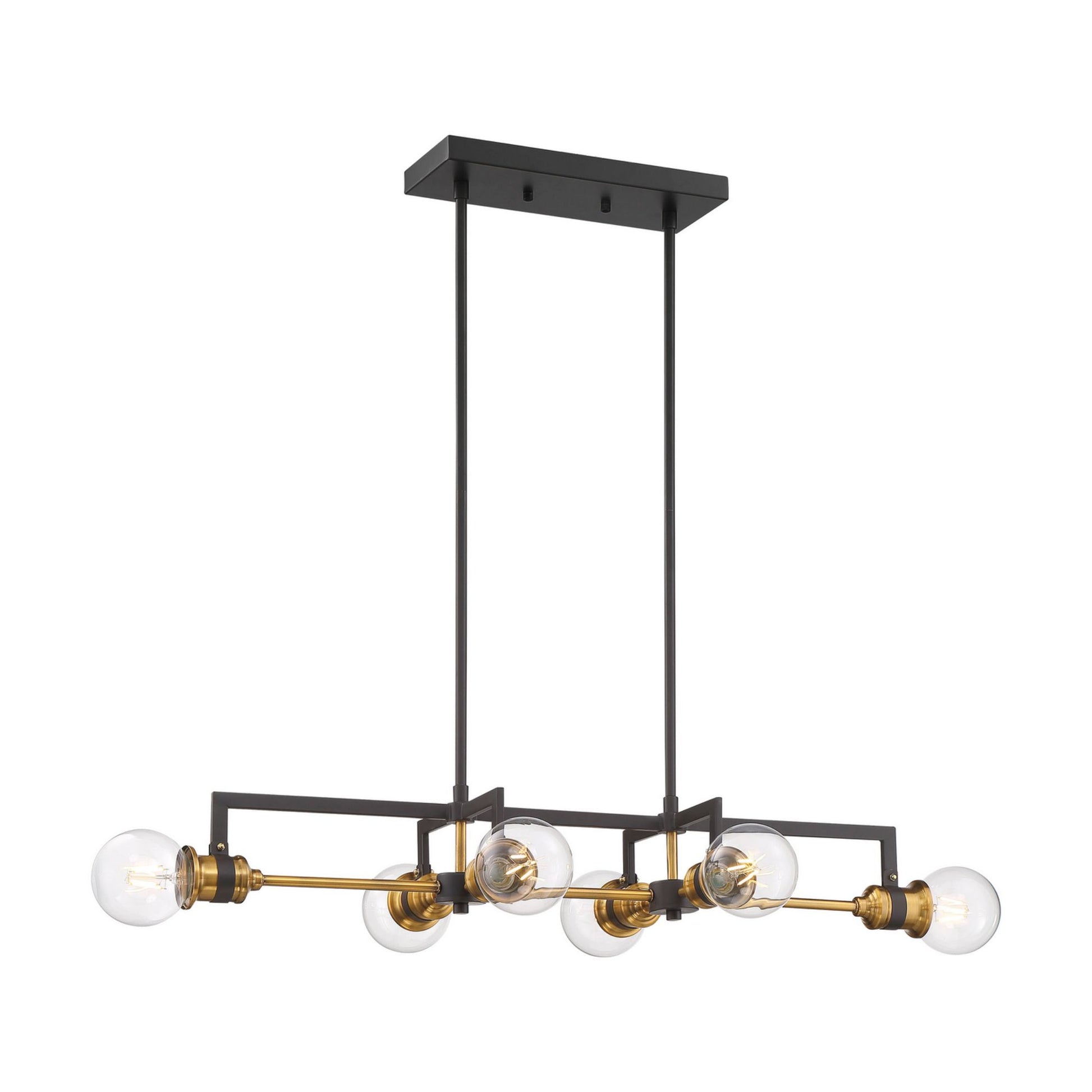 Intention 33" 6 Lights Pendant, Black Finish - Bees Lighting