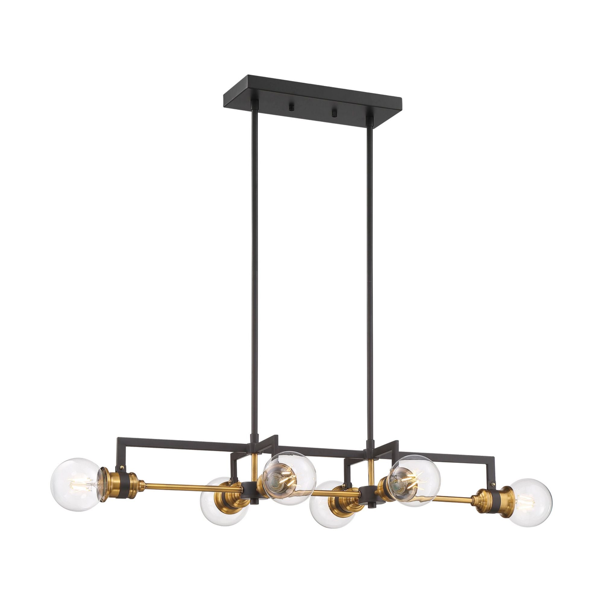 Intention 33" 6 Lights Pendant, Black Finish - Bees Lighting