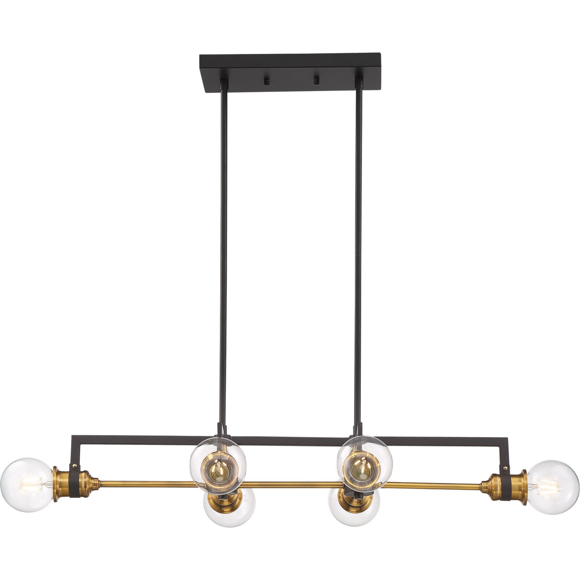 Intention 33" 6 Lights Pendant, Black Finish - Bees Lighting