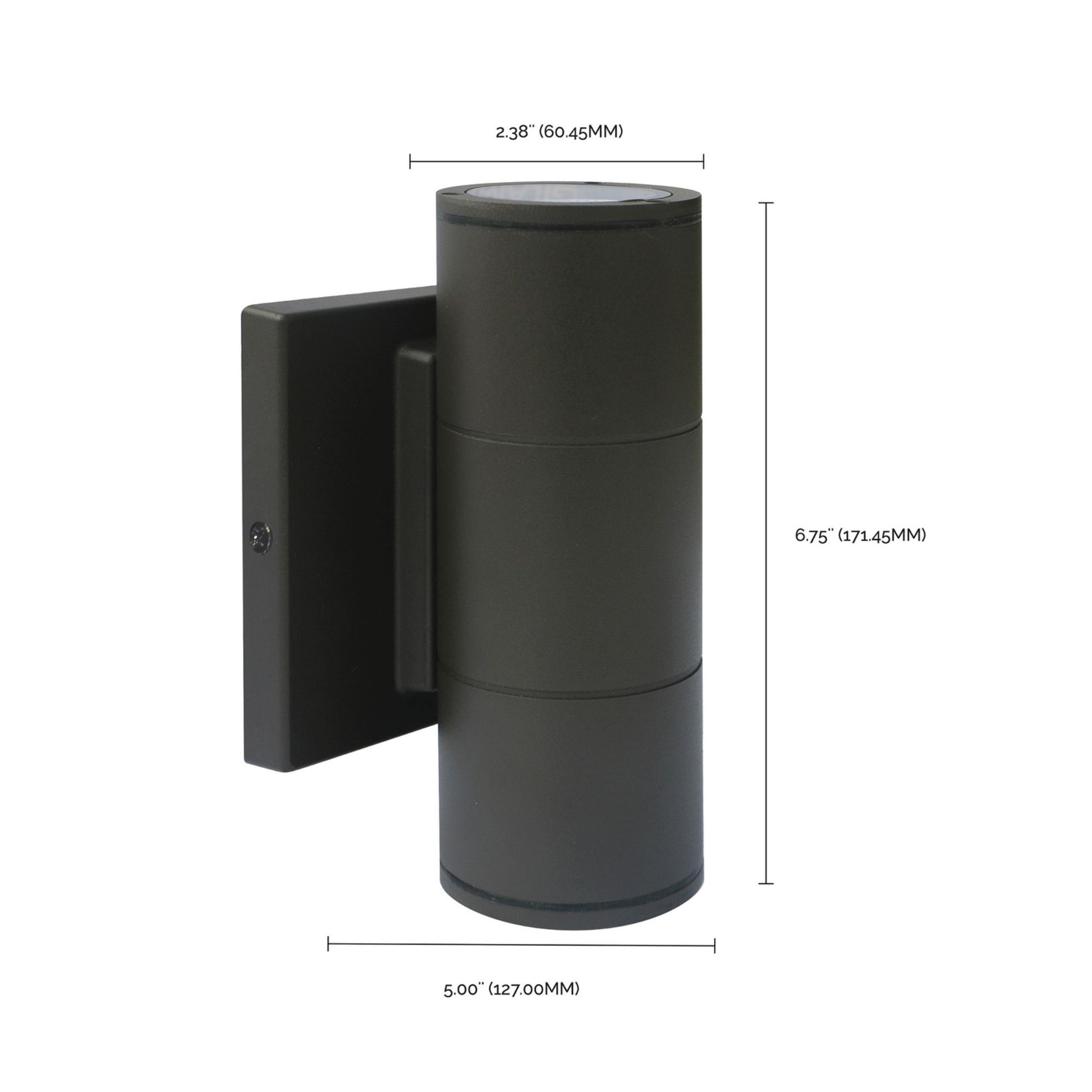 LED Outdoor Sconce, Up/Down Light, 10W, 900lm, 3000K, 120-277V, Bronze - Bees Lighting