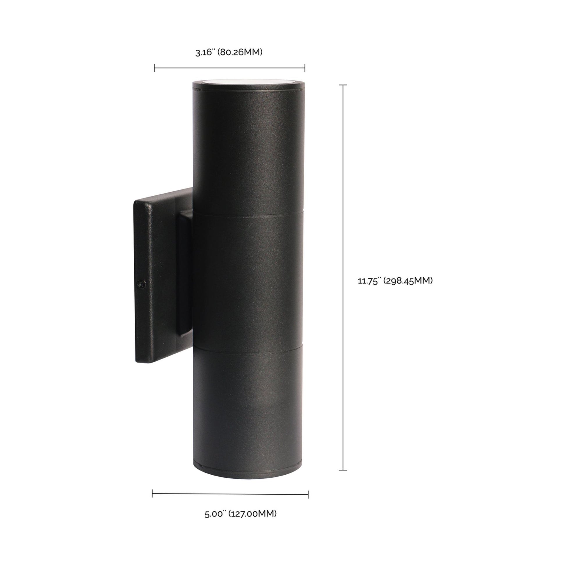 LED Outdoor Sconce, Up/Down Light, 20W, 1800lm, 3000K, 120-277V, Bronze - Bees Lighting
