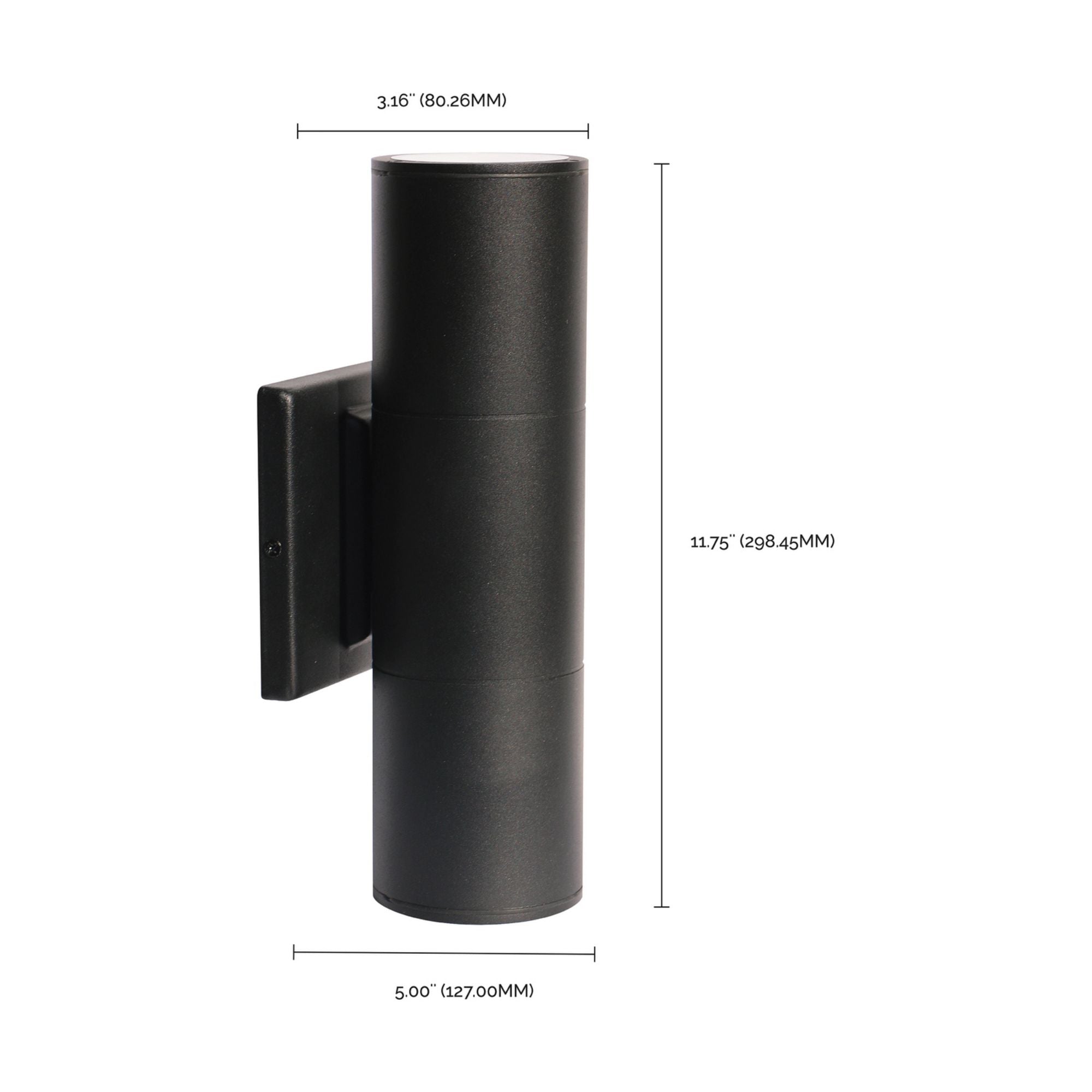 LED Outdoor Sconce, Up/Down Light, 20W, 1800lm, 3000K, 120-277V, Bronze - Bees Lighting