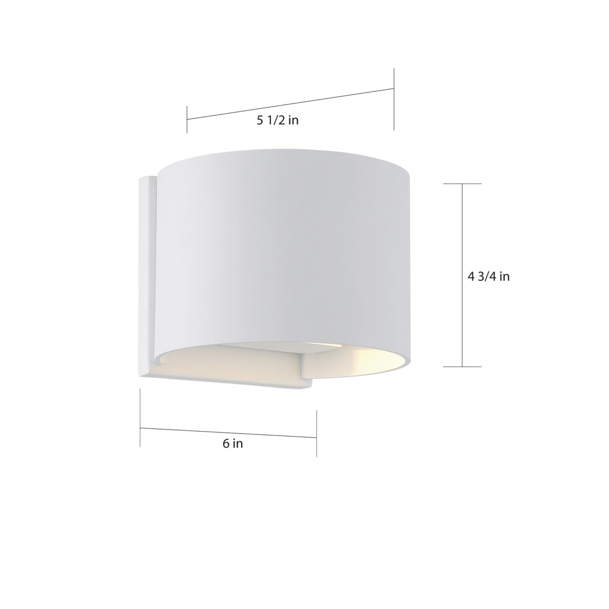 Lightgate 6" LED Wall Light, White Finish - Bees Lighting
