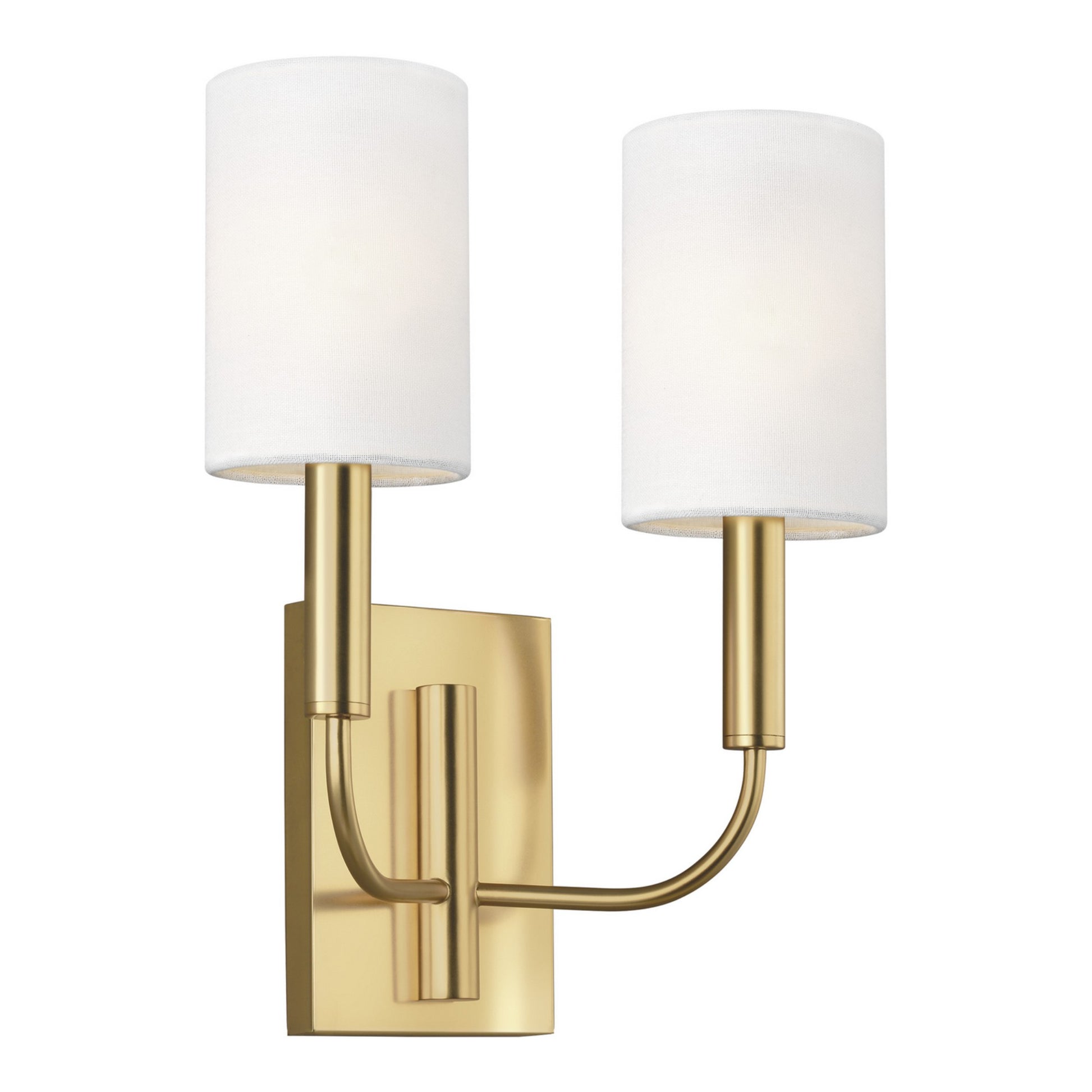 Brianna 14" 2-Light Wall Sconce, Burnished Brass Finish - Bees Lighting