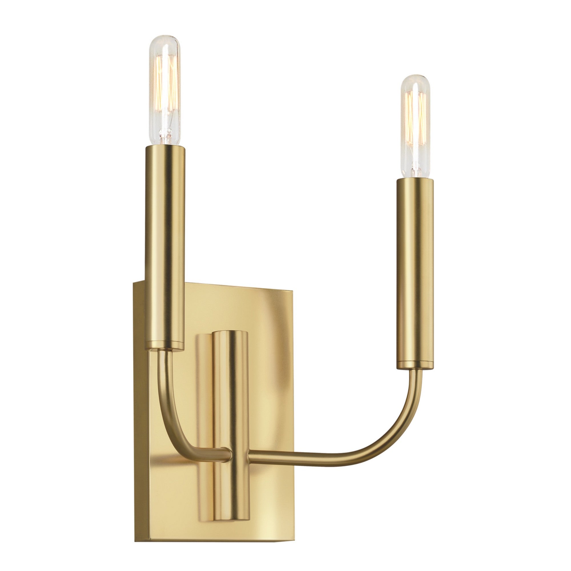 Brianna 14" 2-Light Wall Sconce, Burnished Brass Finish - Bees Lighting