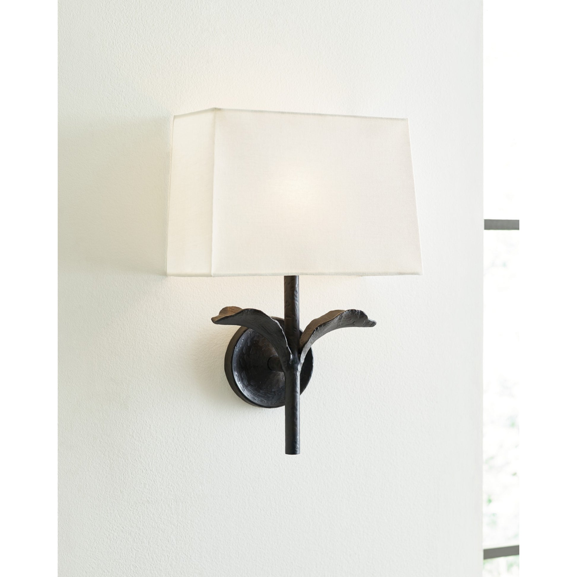Georgia 17" Wall Sconce, Aged Iron Finish - Bees Lighting