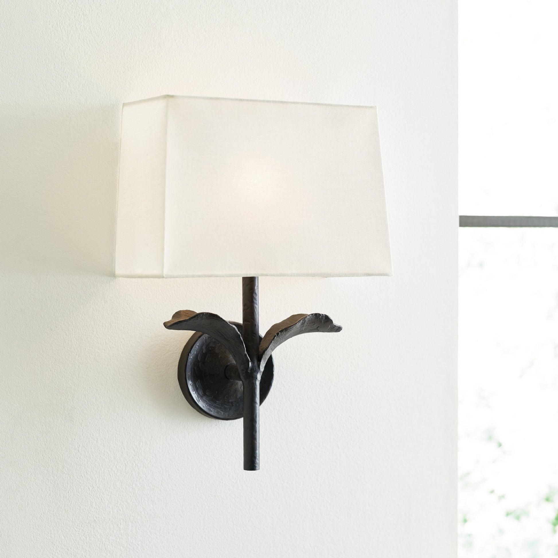 Georgia 17" Wall Sconce, Aged Iron Finish - Bees Lighting