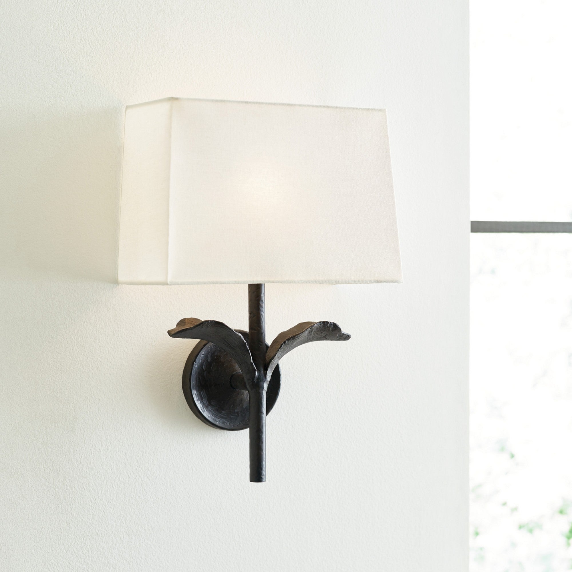 Georgia 17" Wall Sconce, Aged Iron Finish - Bees Lighting