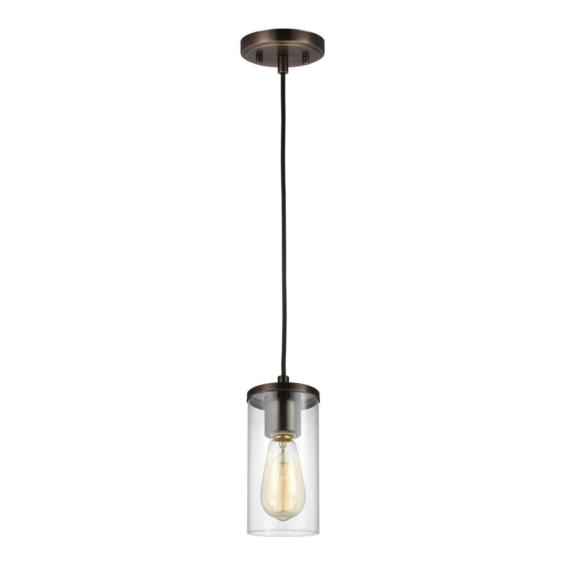 Zire 4" LED Mini Pendant, Brushed Oil Rubbed Bronze Finish - Bees Lighting