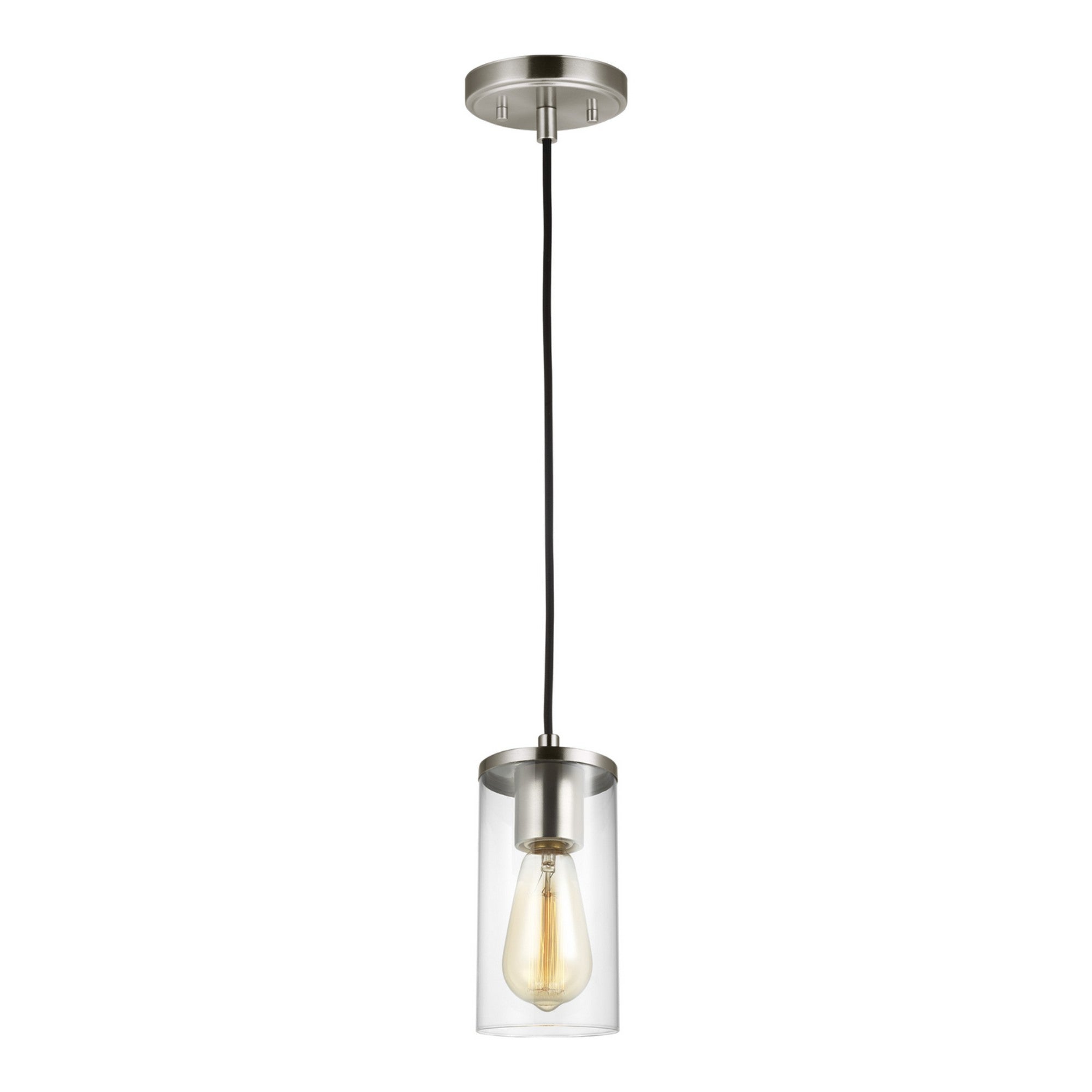 Zire 4" LED Mini Pendant, Brushed Nickel Finish - Bees Lighting