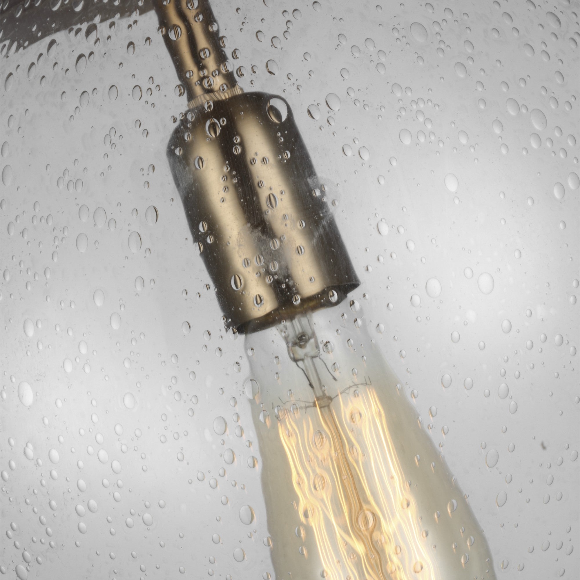 Leo Hanging Globe 12" LED Large Pendant, Satin Brass Finish with Clear Seeded Glass - Bees Lighting