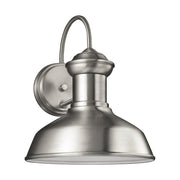 Fredricksburg 12" Small Outdoor Turtle Friendly Wall Lantern, Satin Aluminum Finish - Bees Lighting