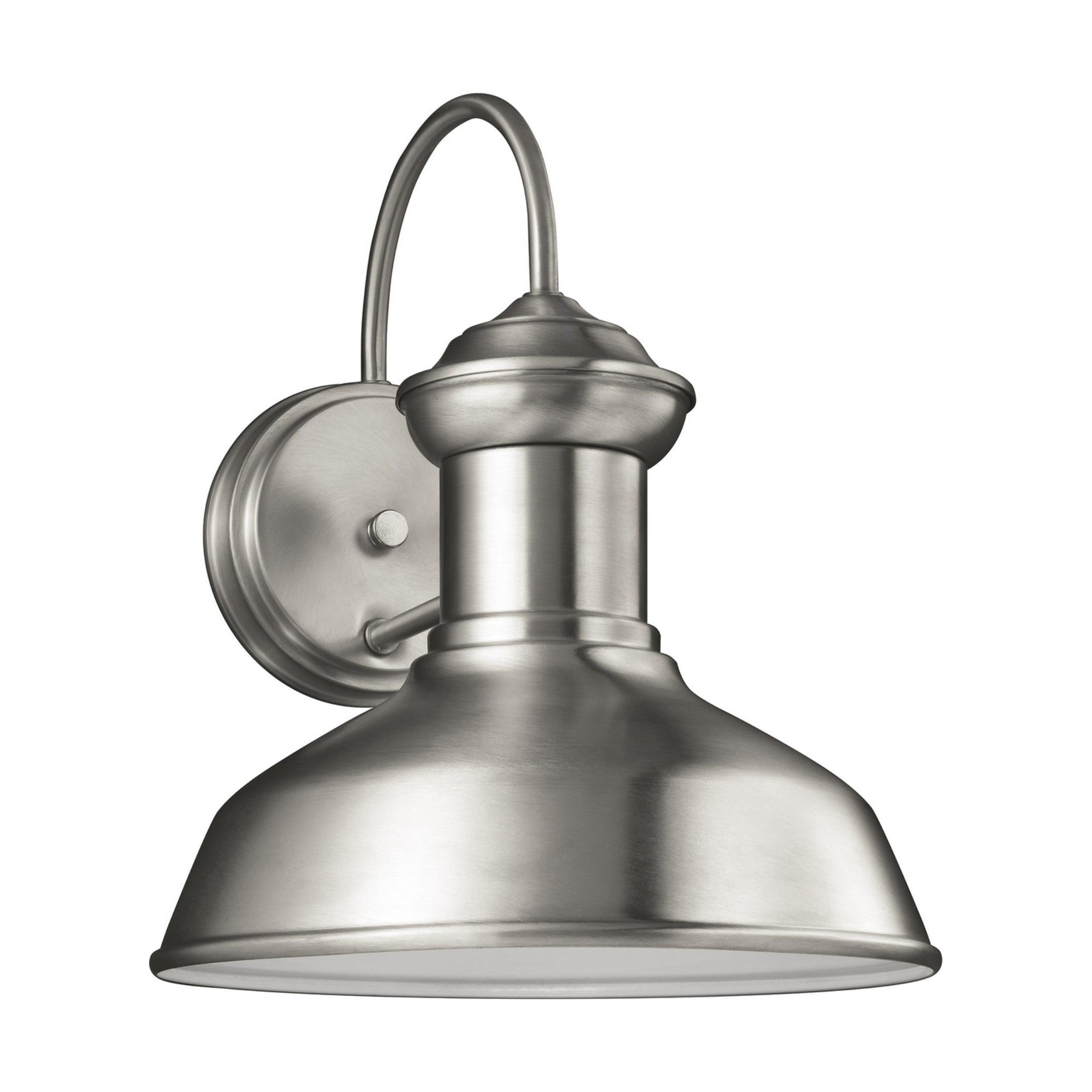 Fredricksburg 12" Small Outdoor Turtle Friendly Wall Lantern, Satin Aluminum Finish - Bees Lighting