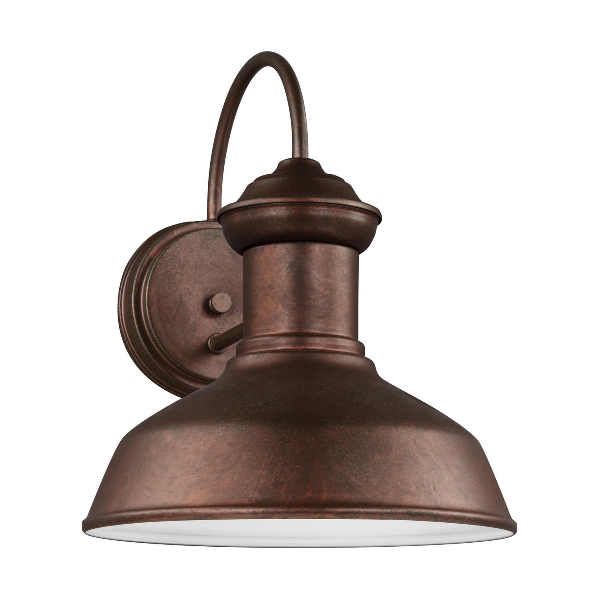 Fredricksburg 12" Small Outdoor Turtle Friendly Wall Lantern, Weathered Copper Finish - Bees Lighting