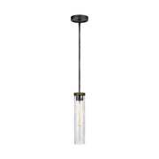 Angelo 3" Slim Pendant, Slate Grey Metal & Wood Finish - Bees Lighting