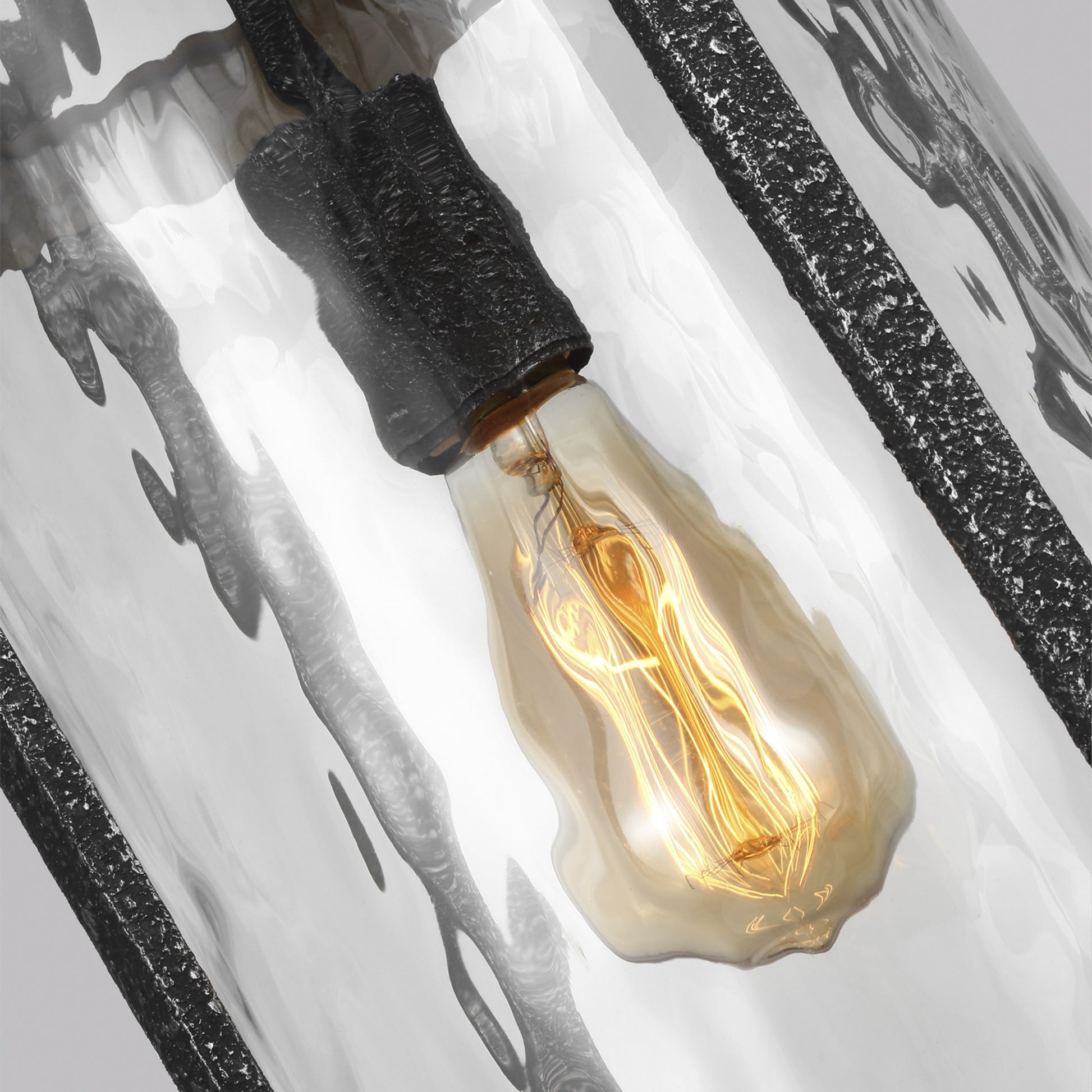 Angelo 10" Mini Pendant, Slate Grey Metal & Wood Finish - Bees Lighting