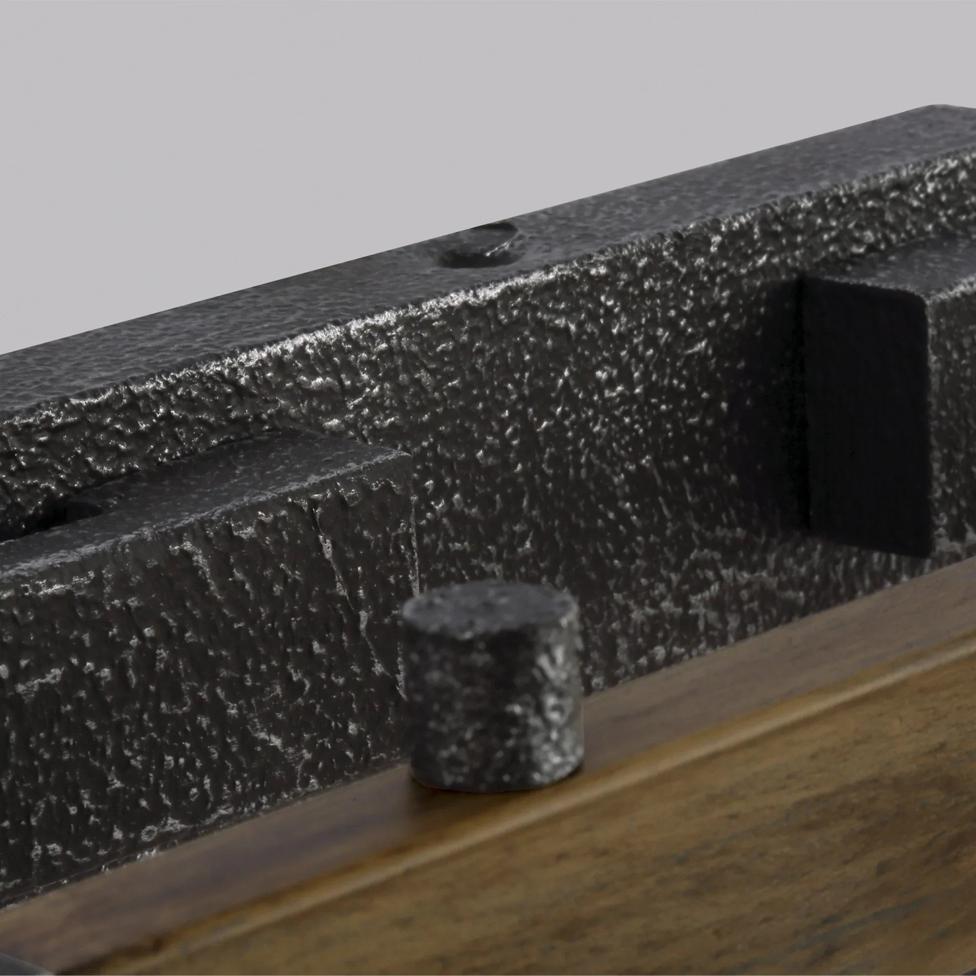 Angelo 16" 2-Light Bathroom Vanity, Slate Grey Metal & Wood Finish - Bees Lighting