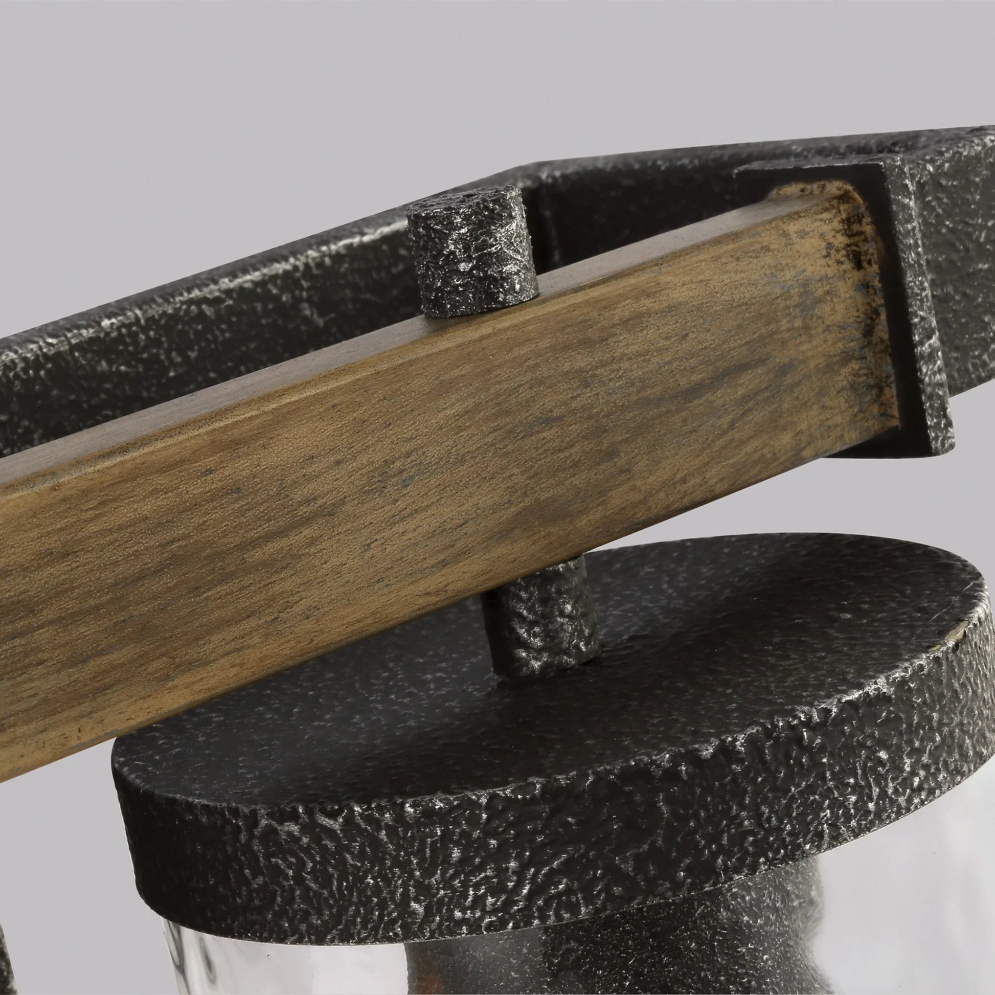 Angelo 16" 2-Light Bathroom Vanity, Slate Grey Metal & Wood Finish - Bees Lighting