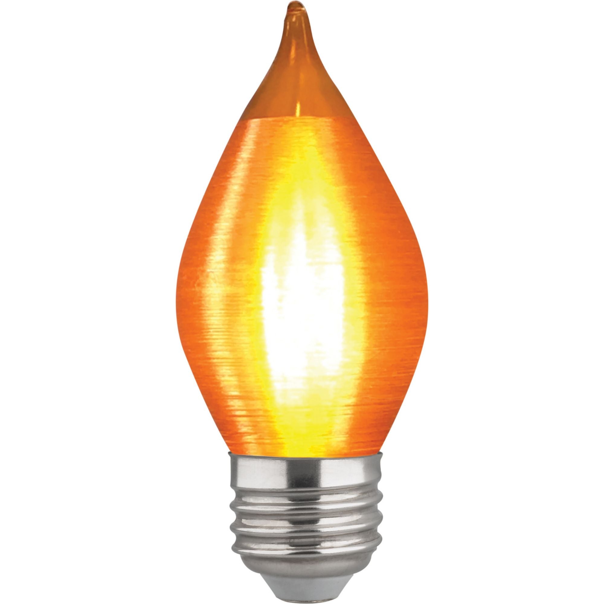 C15 Filament LED Bulb, 4W, 240 Lumens, 40W Equal, 2100K, E26 Base, Satin Spun Amber Finish