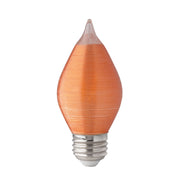 C15 Filament LED Bulb, 4W, 240 Lumens, 40W Equal, 2100K, E26 Base, Satin Spun Amber Finish - Bees Lighting
