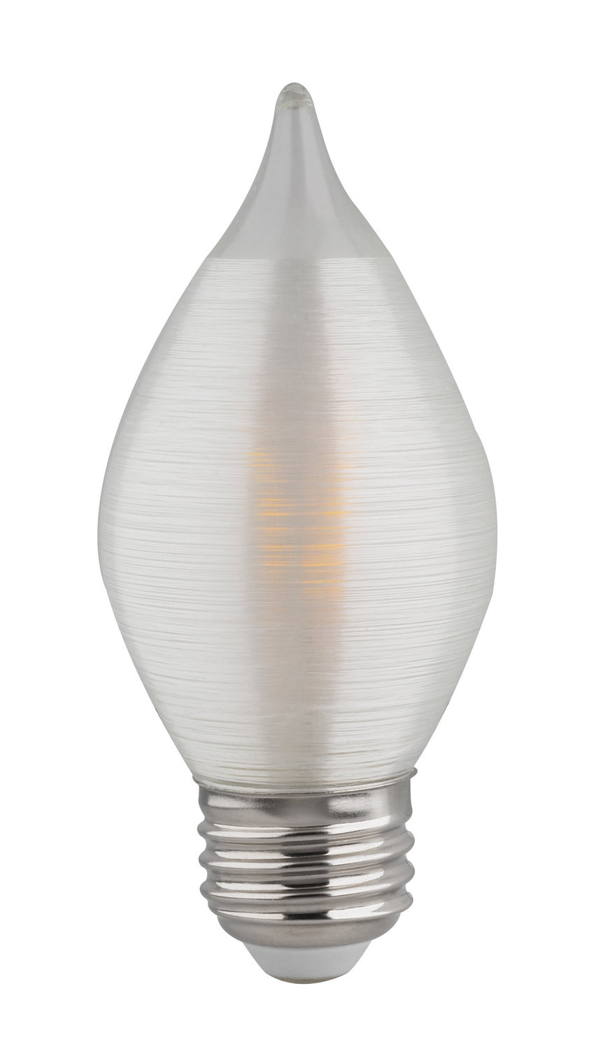 C15 Filament LED Bulb, 4W, 300 Lumens, 40W Equal, 2700K, E26 Base, Satin Spun Clear Finish - Bees Lighting