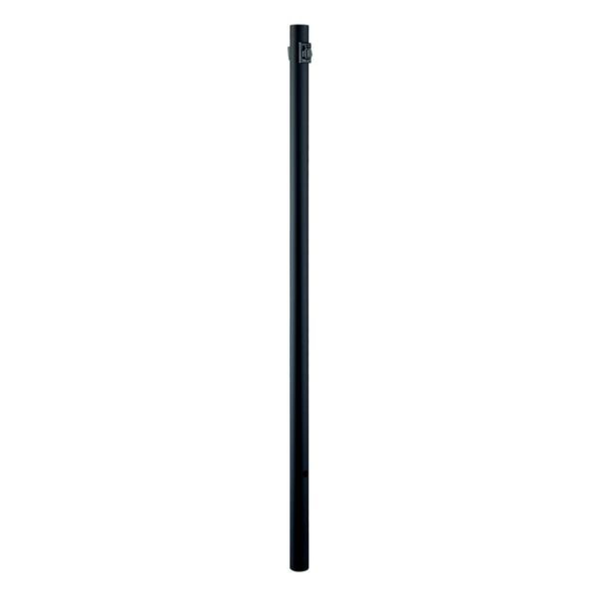 7 Ft Round Aluminum Direct Burial Pole with Photocell and Outlet 3 In. Shaft Matte Black Finish - Bees Lighting